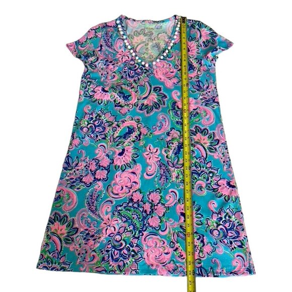 Lilly Pulitzer Etta dress in Blue Horizon Jungle Sunrise - Picture 16 of 16